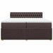 Pat box spring cu saltea, maro închis, 200x200 cm, textil - WALTI WALTI