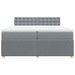 Pat box spring cu saltea, gri deschis, 200x200 cm, textil - WALTI WALTI