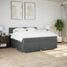 Pat box spring cu saltea, gri închis, 200x200 cm, textil - WALTI WALTI