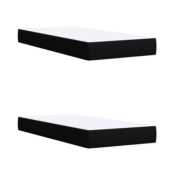 Pat box spring cu saltea, negru, 200x200 cm, textil - WALTI WALTI