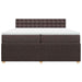 Pat box spring cu saltea, maro închis, 200x200 cm, textil - WALTI WALTI