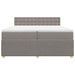 Pat box spring cu saltea, gri taupe, 200x200 cm, textil - WALTI WALTI