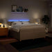 Pat box spring cu saltea, crem, 200x200 cm, textil - WALTI WALTI