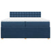 Pat box spring cu saltea, albastru, 200x200 cm, textil - WALTI WALTI