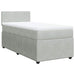 Pat continental cu saltea, gri deschis, 80x200 cm, catifea - WALTI WALTI