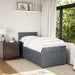 Pat box spring cu saltea, gri închis, 80x200 cm, catifea - WALTI WALTI