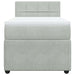 Pat continental cu saltea, gri deschis, 80x200 cm, catifea - WALTI WALTI
