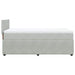 Pat continental cu saltea, gri deschis, 80x200 cm, catifea - WALTI WALTI