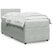 Pat continental cu saltea, gri deschis, 80x200 cm, catifea - WALTI WALTI