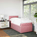 Pat box spring cu saltea, roz, 80x200 cm, catifea - WALTI WALTI