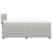 Pat continental cu saltea, gri deschis, 80x200 cm, catifea - WALTI WALTI