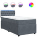Pat box spring cu saltea, gri închis, 80x200 cm, catifea - WALTI WALTI