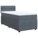 Pat box spring cu saltea, gri închis, 80x200 cm, catifea - WALTI WALTI