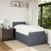 Pat box spring cu saltea, gri închis, 80x200 cm, catifea - WALTI WALTI