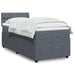 Pat box spring cu saltea, gri închis, 80x200 cm, catifea - WALTI WALTI