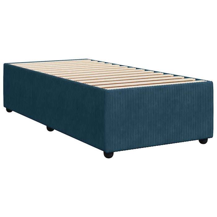 Pat continental cu saltea, albastru, 80x200 cm, catifea - WALTI WALTI