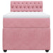 Pat box spring cu saltea, roz, 80x200 cm, catifea - WALTI WALTI