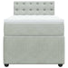 Pat continental cu saltea, gri deschis, 80x200 cm, catifea - WALTI WALTI