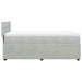 Pat continental cu saltea, gri deschis, 80x200 cm, catifea - WALTI WALTI