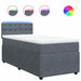 Pat box spring cu saltea, gri închis, 80x200 cm, catifea - WALTI WALTI