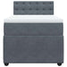 Pat box spring cu saltea, gri închis, 80x200 cm, catifea - WALTI WALTI