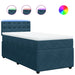 Pat continental cu saltea, albastru, 80x200 cm, catifea - WALTI WALTI