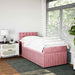 Pat box spring cu saltea, roz, 80x200 cm, catifea - WALTI WALTI