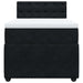 Pat box spring cu saltea, negru, 90x190 cm, catifea - WALTI WALTI