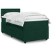 Pat box spring cu saltea, verde închis, 90x190 cm, catifea - WALTI WALTI