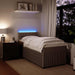 Pat box spring cu saltea, gri deschis, 90x190 cm, catifea - WALTI WALTI