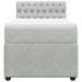 Pat box spring cu saltea, gri deschis, 90x190 cm, catifea - WALTI WALTI
