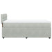 Pat box spring cu saltea, gri deschis, 90x190 cm, catifea - WALTI WALTI
