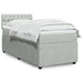 Pat box spring cu saltea, gri deschis, 90x190 cm, catifea - WALTI WALTI