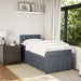 Pat box spring cu saltea, gri închis, 90x190 cm, catifea - WALTI WALTI
