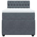 Pat box spring cu saltea, gri închis, 90x190 cm, catifea - WALTI WALTI