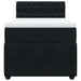 Pat box spring cu saltea, negru, 90x190 cm, catifea - WALTI WALTI