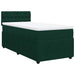 Pat box spring cu saltea, verde închis, 90x190 cm, catifea - WALTI WALTI