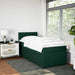 Pat box spring cu saltea, verde închis, 90x190 cm, catifea - WALTI WALTI