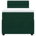 Pat box spring cu saltea, verde închis, 90x190 cm, catifea - WALTI WALTI