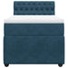 Pat box spring cu saltea, albastru, 90x190 cm, catifea - WALTI WALTI