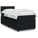 Pat box spring cu saltea, negru, 90x190 cm, catifea - WALTI WALTI