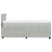 Pat box spring cu saltea, gri deschis, 90x200 cm, catifea - WALTI WALTI