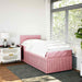 Pat box spring cu saltea, roz, 90x200 cm, catifea - WALTI WALTI