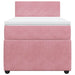 Pat box spring cu saltea, roz, 90x200 cm, catifea - WALTI WALTI