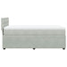 Pat box spring cu saltea, gri deschis, 90x200 cm, catifea - WALTI WALTI