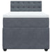 Pat box spring cu saltea, gri închis, 90x200 cm, catifea - WALTI WALTI