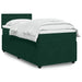 Pat box spring cu saltea, verde închis, 90x200 cm, catifea - WALTI WALTI