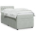 Pat box spring cu saltea, gri deschis, 90x200 cm, catifea - WALTI WALTI