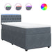 Pat box spring cu saltea, gri închis, 90x200 cm, catifea - WALTI WALTI