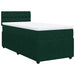 Pat box spring cu saltea, verde închis, 90x200 cm, catifea - WALTI WALTI